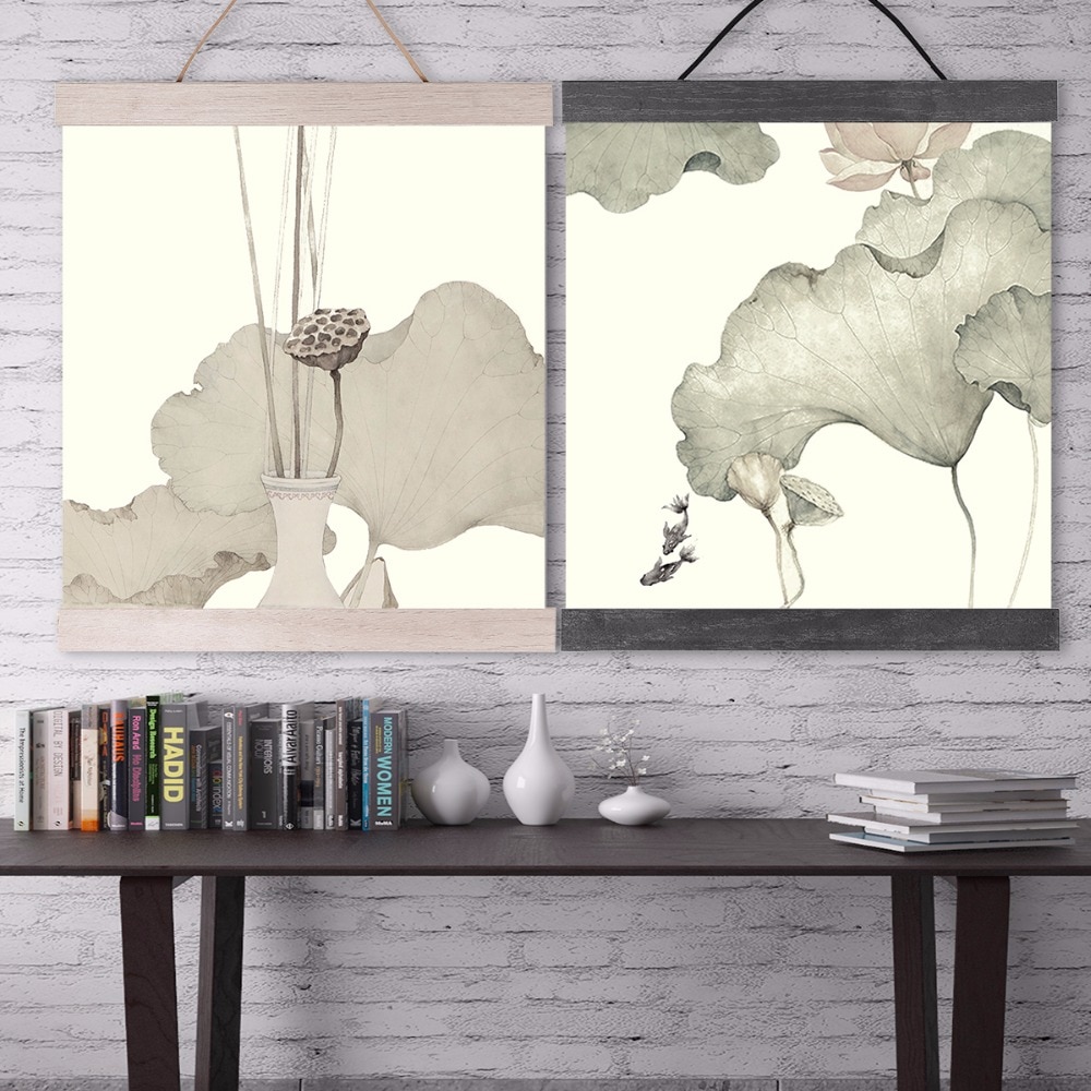 Magnetic Wooden Photo Frame Natural Wood Frame Picture Poster Artwork Canvas Hanger For Home Decoration Wall Teak Wood