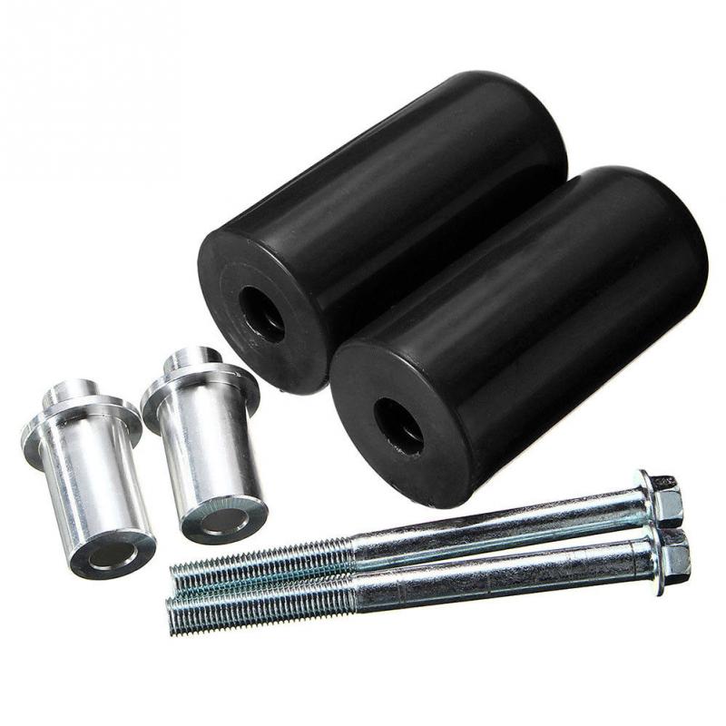Motorcykel universal 10mm ram glidare anti crash pad fallskydd för yamaha honda suzuki hondaaccessories: Svart