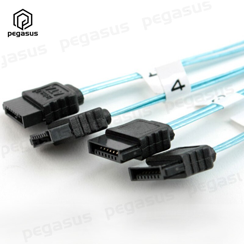50CM 6Gbps Mini SAS SFF-8087 to 4*SATA 7-Pin Forward Breakout Cable