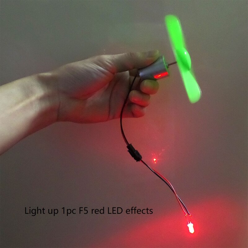 90mm/3.54inch DIY Micro Wind Generator Wind Turbines Motor Model Kits with Fan Blades Wind Power Teaching Tool