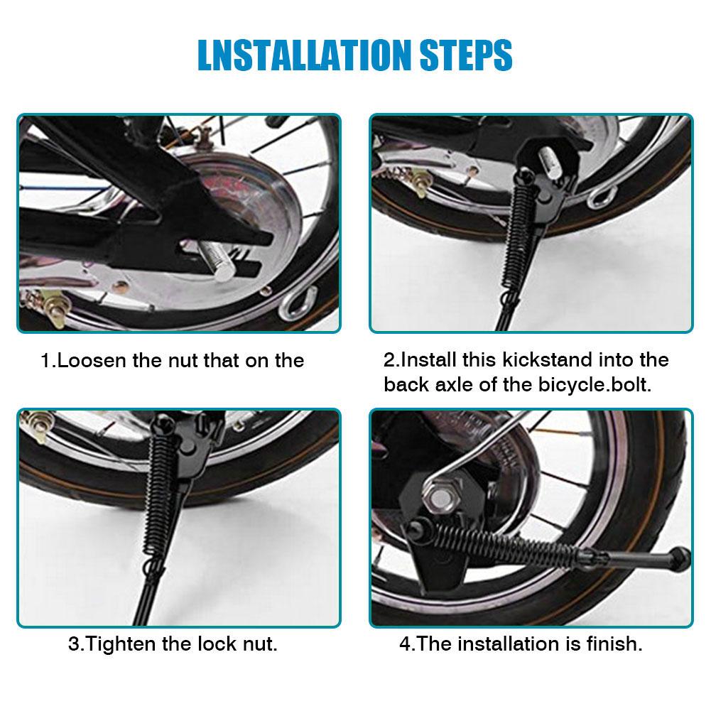 Soporte de pie para bicicleta para niños, soporte de pie, caballete lateral para reparación de bicicletas, estacionamiento