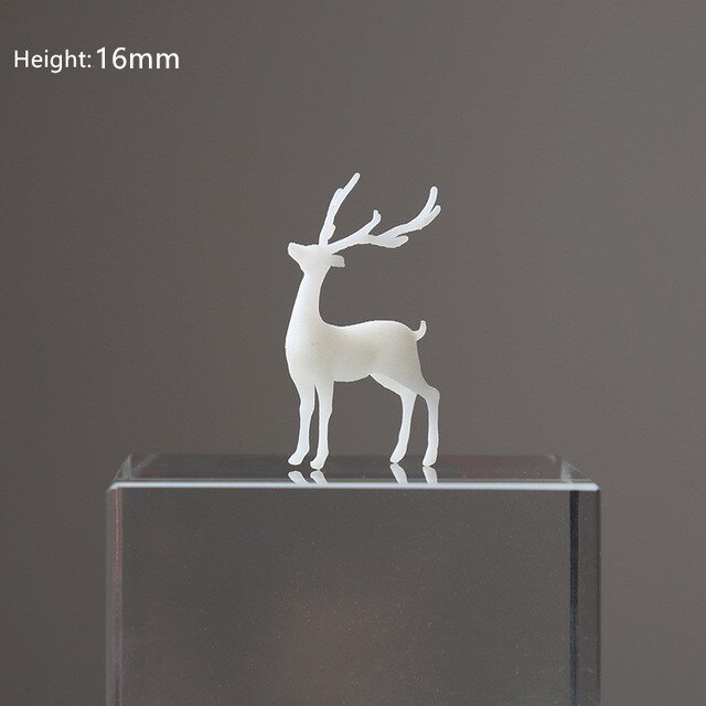 3 sztuk 3D trójwymiarowy las mikro krajobraz wypełniacz akcesoria przezroczysta żywica epoksydowa klej DIY wypełniacz dekoracje ełk deer tryb: Style 4