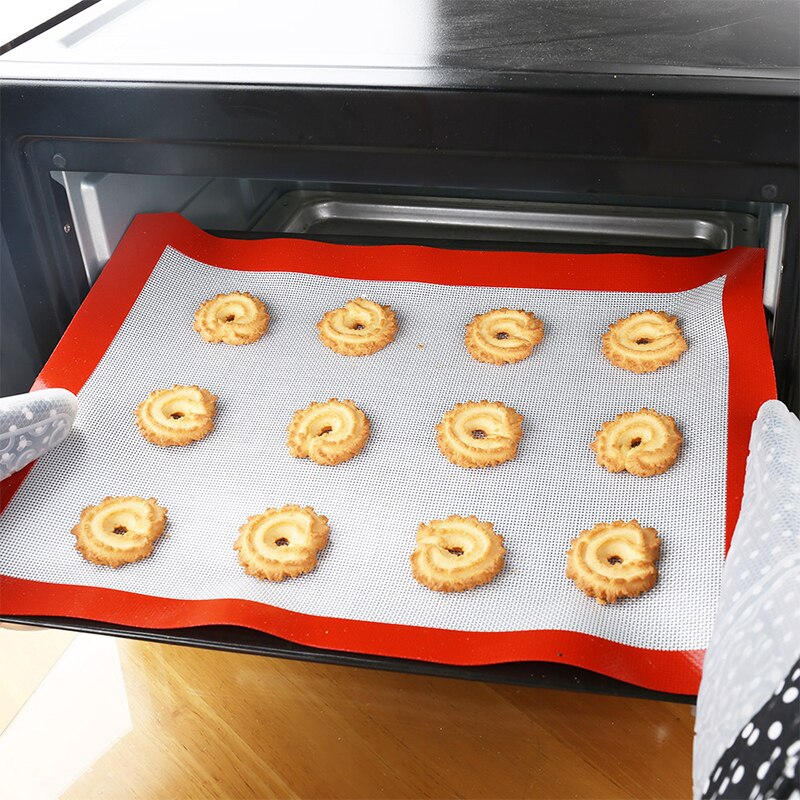 Non-stick Siliconen Bakken Matten Cookie Pad Rolling Deeg Mat Hittebestendig Glasvezel Slagmensen Meel Fondant