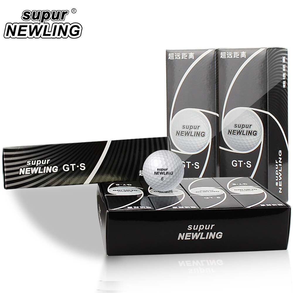 1 Doos Supur Newling Golfballen Supur Lange Afstand 3 Lagen Golf Game Bal 12 Pcs Golf Afstand Ballen