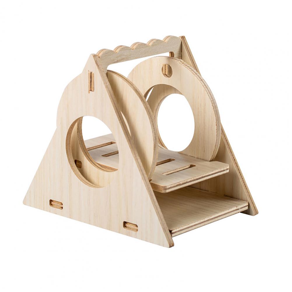 Hamster House Guinea Toy Wood Hideout Wooden Cabin Maze Cage Hidepets Toys Animal Place Hiding Platform Decor Enrichment