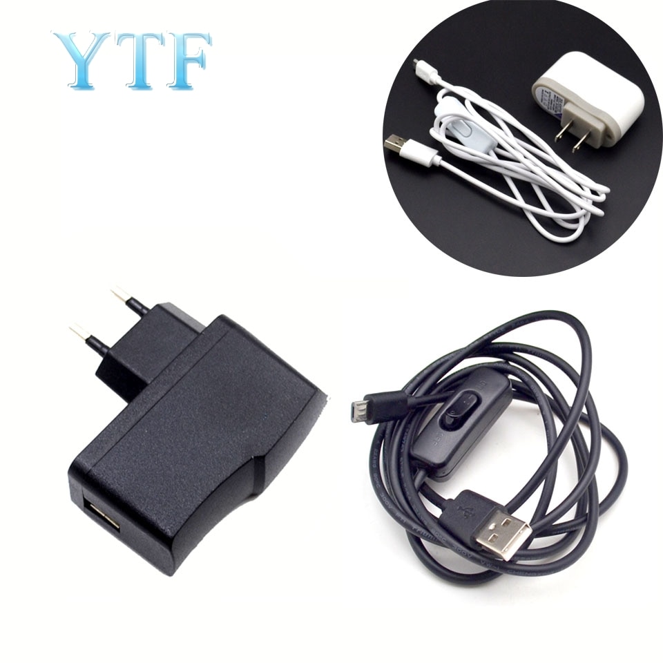 10Pcs 5V 2.5A And 5V 2.5A Micro USB Charger Adapter Cable Switching Power Supply For Raspberry Pi 2 3 B + B Latest EU USA