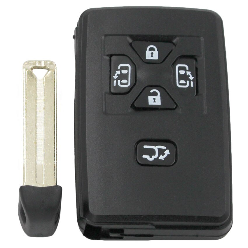 Funda inteligente para llave de coche, carcasa de 2/3/4/5 botones para Toyota Reiz, Avalon, Previa, Alphard, Prius, Color plata/negro