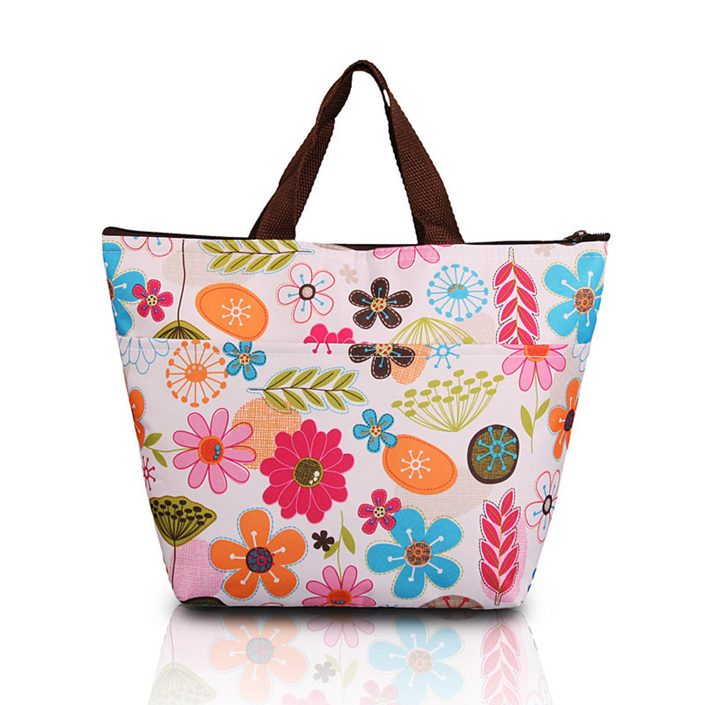 Wiederverwendbare Einkaufstasche Mit Paris-Blumen-Print – Große Baumwolltasche Für Shopping & Reisen