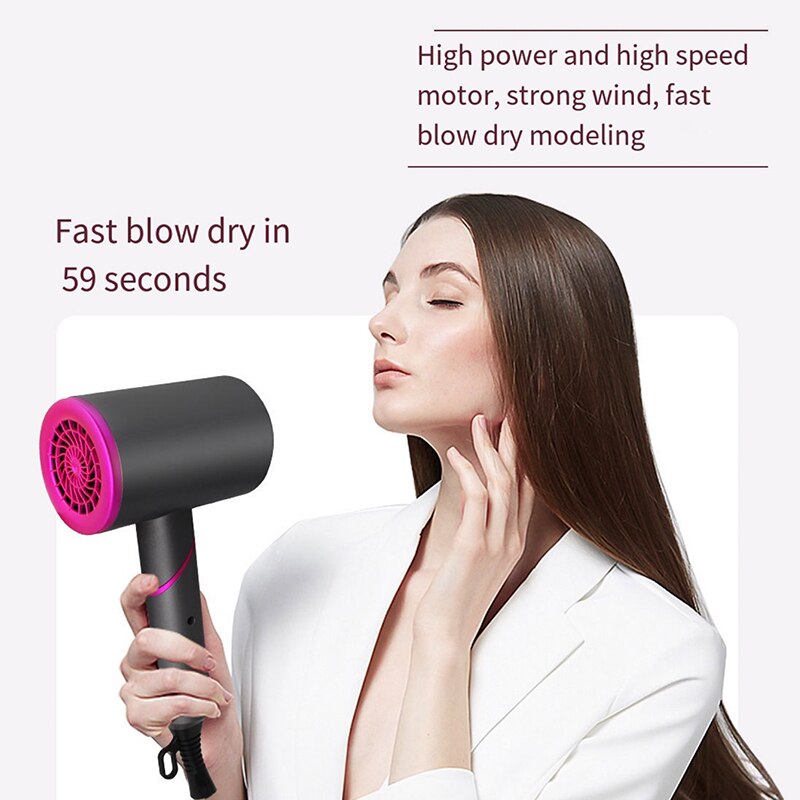 Leafless hair dryer, negative ion hair dryer, 360 degree nozzle temperature and wind speed control, hair styling