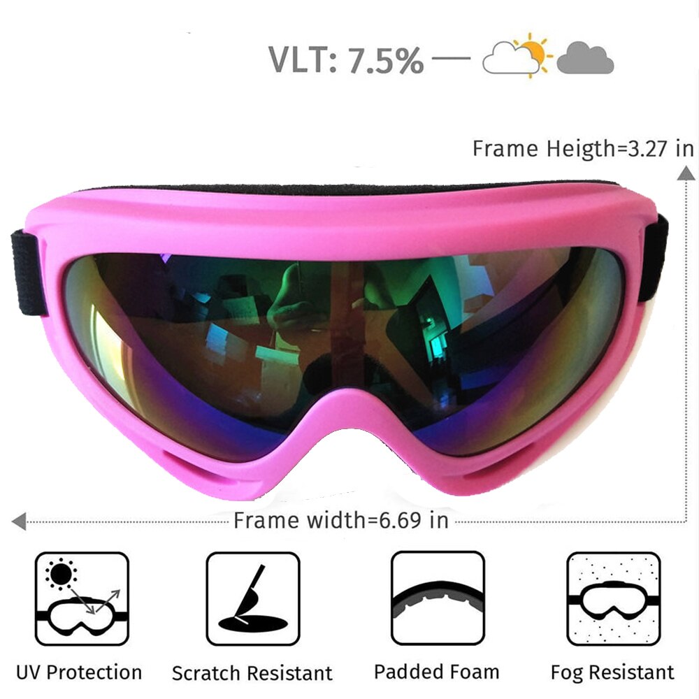 Gogle narciarskie X400 ochrona UV Sport Snowboard Skate gogle narciarskie