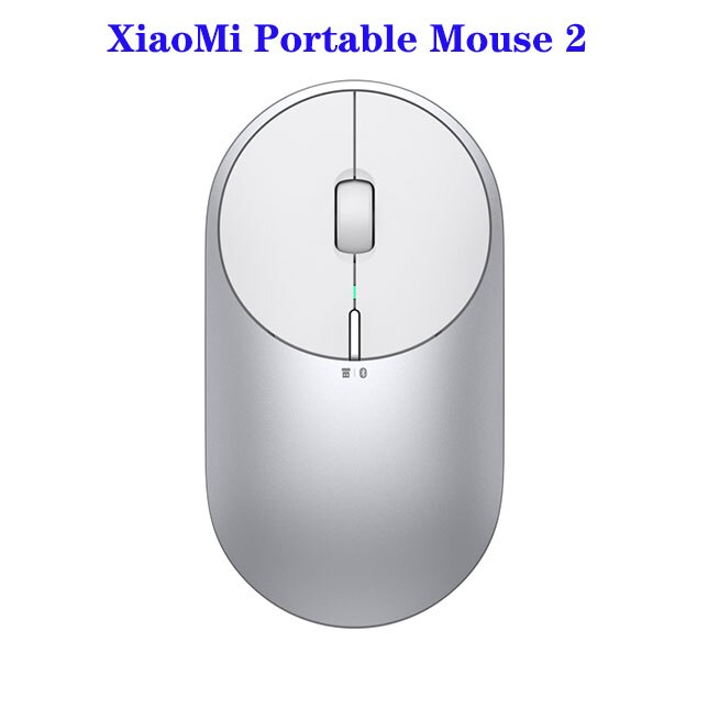 Xiaomi — Souris optique sans fil, double connectivité RF 2,4 GHz et Bluetooth 4.0, pour ordinateur portable: Portable silver 2