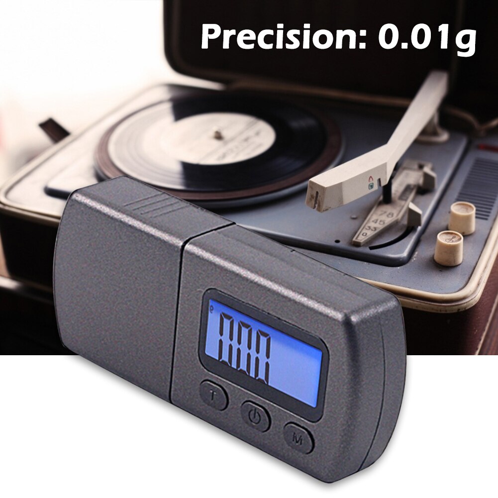 Portable Magnetic LCD Screen Digital Turntable Stylus Force Scale Meter Gauge for Phono Vinyl Record Needle