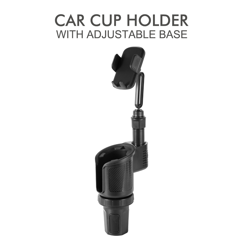 Carro Cup Holder Expander Celular Mount, 360 ° Rotação Cup Holder, Smartphones Mount, Auto Acessórios Interior