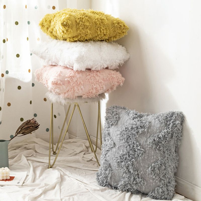 Nordisk stil fluffy plys fuzzy pudebetræk tuftet fjer kvaster boho pudebetræk til sofa sofa hjem indretning