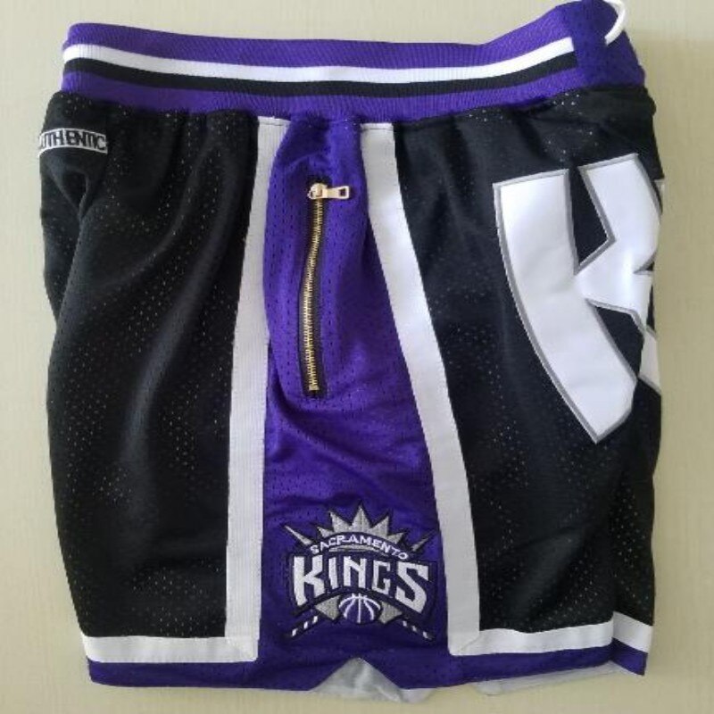 Sacramento Kings Men Just Don Retro Hardwood&#13;Classics NBA Embroidered pocket Basketball Shorts