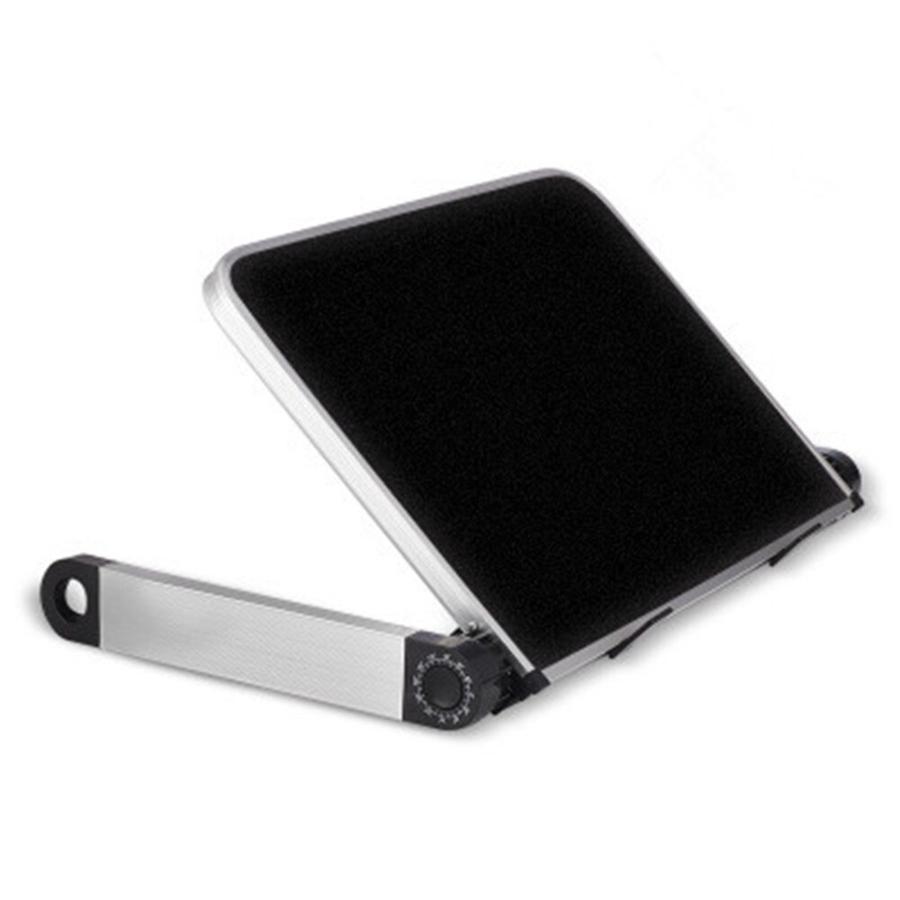 Aluminum Alloy Laptop stand book holder in bed height adjustable folding stand: black