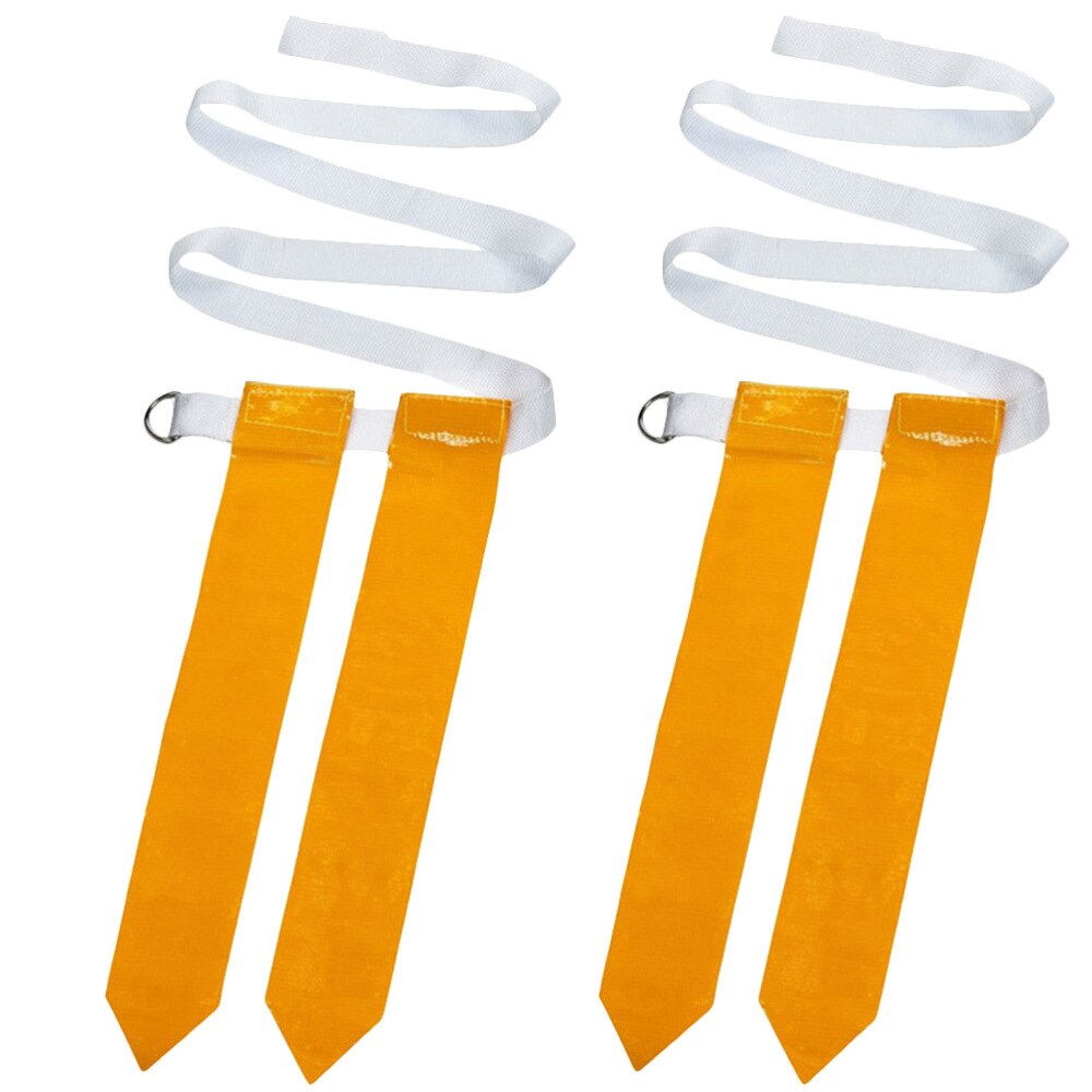 2pcs Adults American Football Waist Belt Flag Rugby Game Streamer Accessories for Touch Games Practices Training (White Waist Be