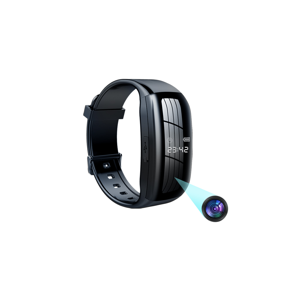 Mini kamera ur 1080p hd dv digital stemme videooptager armbånd diktafon lyd lille mikro hjem hemmelighed: Hvid / Bundt 1