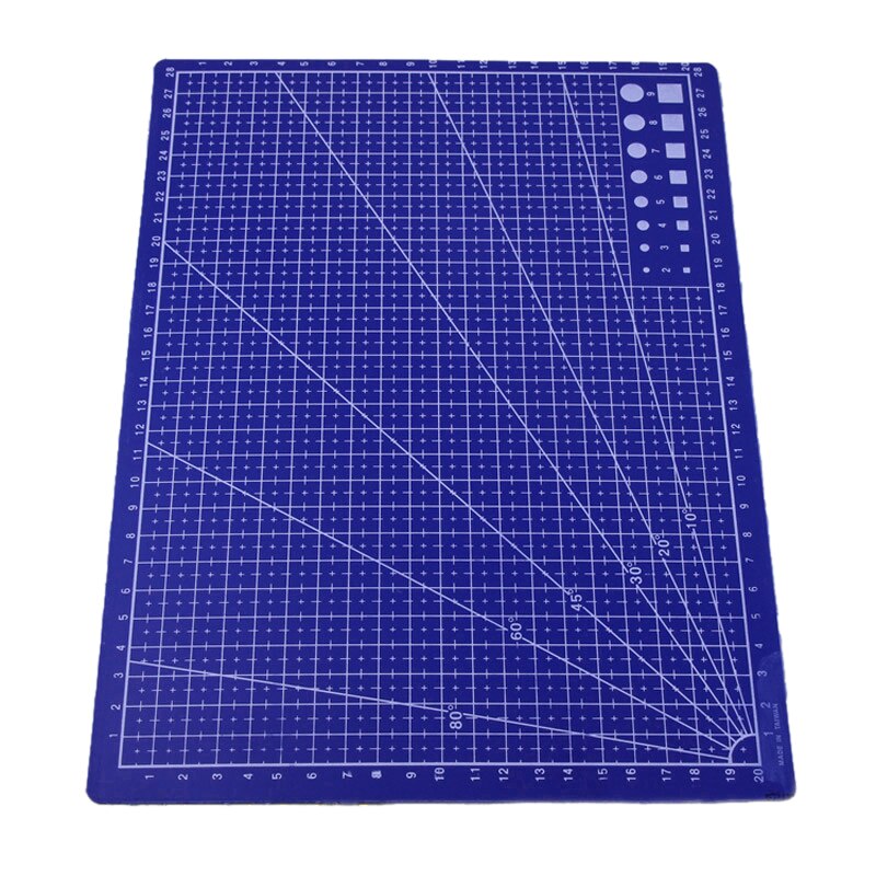 5 PCS of A4 Grid Lines Cutting mat Craft Card Fabric Leather Paper Board 30*22cm Blue