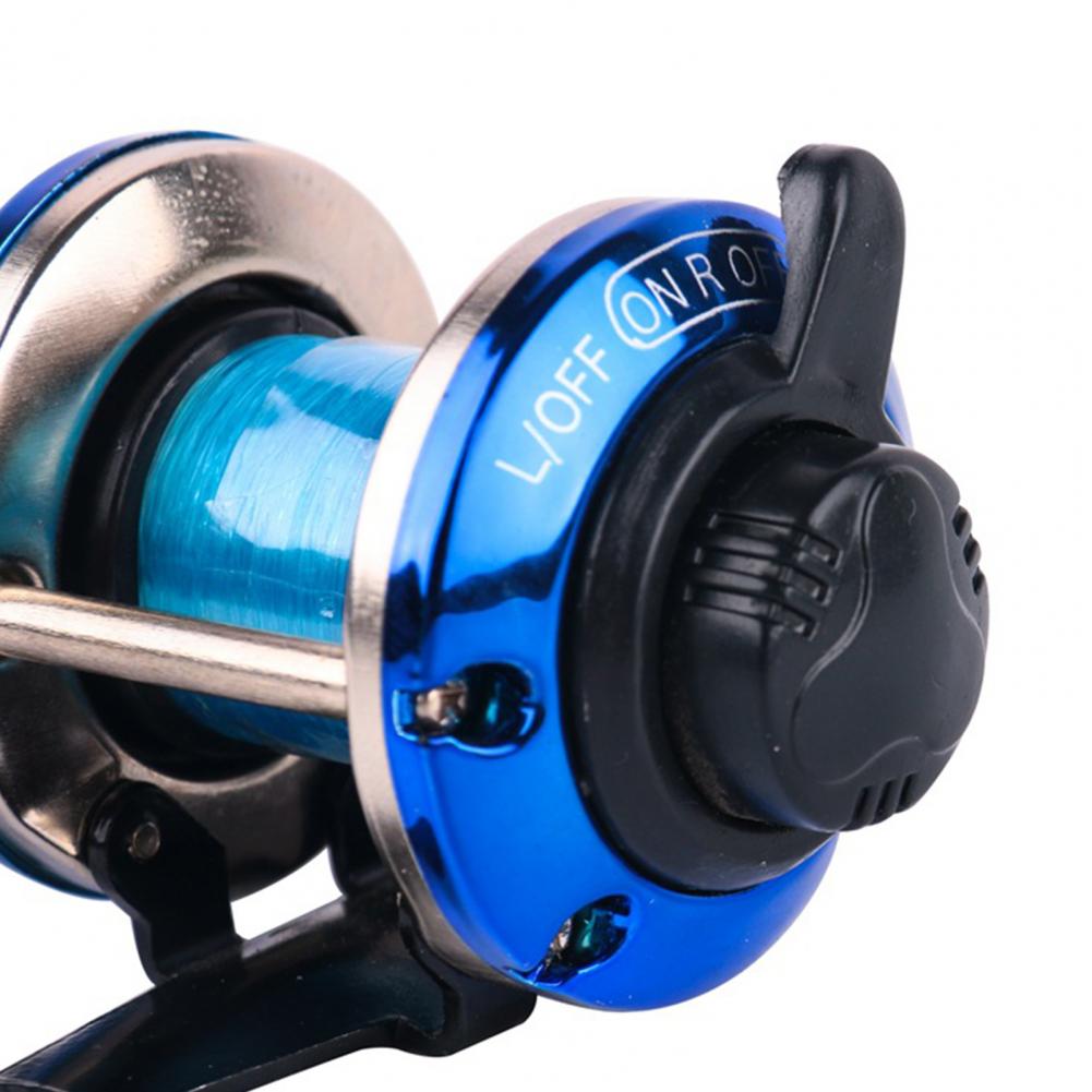 Rueda de tambor de pesca de Metal, herramienta de aparejos de pesca con línea, ahorro de trabajo, Mini arrastre, carrete de pesca en hielo, rueda giratoria ajustable