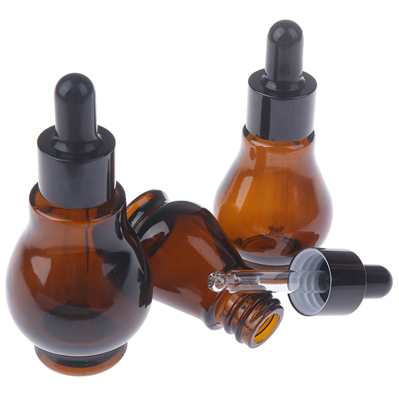 10/20/30/ ml ravfarvet glas dråbeflaske æterisk olie parfumepipetteflasker genopfyldelig tom beholder