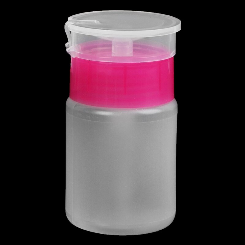 70 Ml Lege Pomp Dispenser Huid Lotion Container Manicure Vloeibare Gel Polish Remover Make-Up Remover Schone Fles Nail Art Tool: Pink