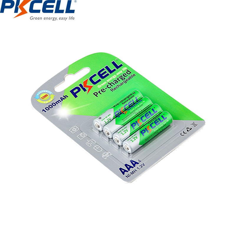 20 stücke PKCELL 1,2 v aaa akku NIMH AAA batterie 1000mah nimh bis zu 1200cicle times niedrigen selbstentladung batterien