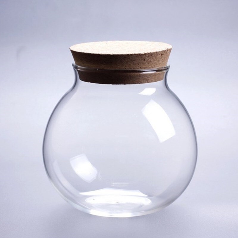 Diameter = 15Cm Big Size Kurk Deksel Glazen Fles Micro Landschap Glas Terrarium Vaas Woondecoratie Thee Opslagtank: Default Title