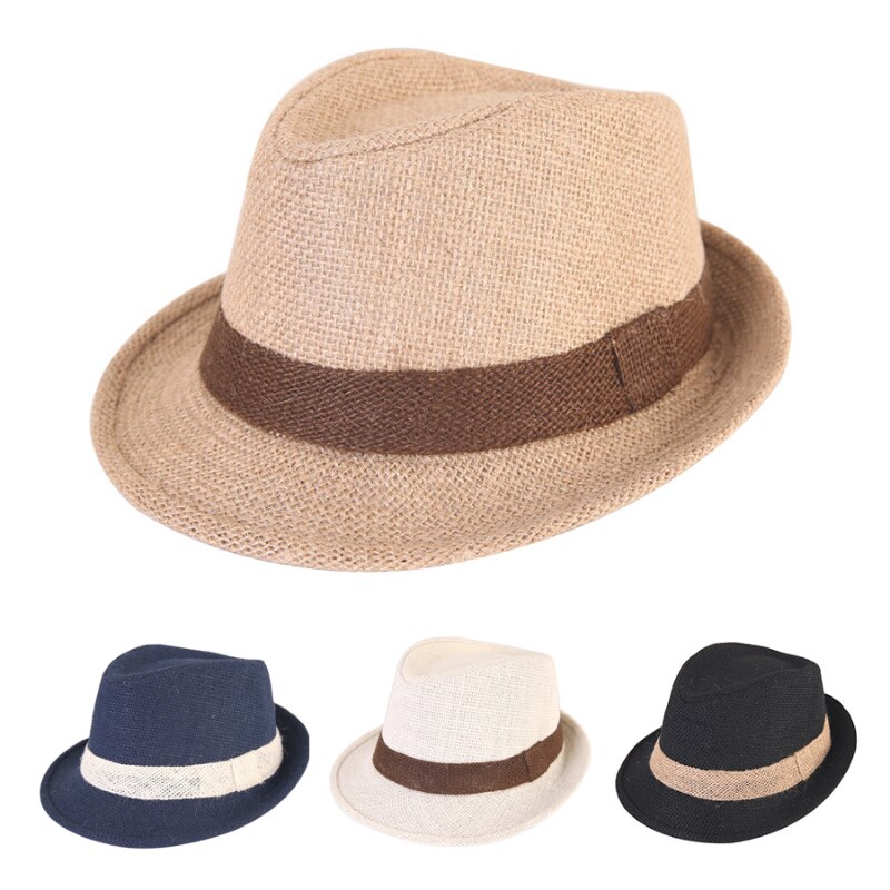 Baby Strohoed Lente Zomer Elegante Jazz Cap Zonneklep Strand Hoeden Kids Outdoor Caps Voor Jongens Meisjes 1-3 jaar Oude Kinderen Hoeden