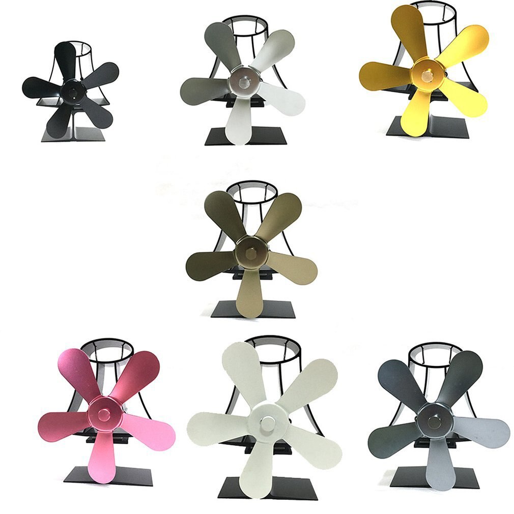 YL-103 Table Lamp Thermodynamic Fireplace Fan Thermal Power Fireplace Fan Eco Friendly Five-leaf Fan