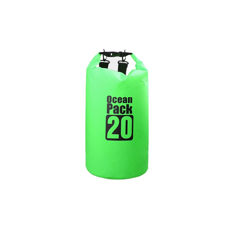 20L al aire libre Impermeable Trekking bolsa seca Camping mochila Impermeable natación playa bicicleta accesorios océano paquete resistente al agua: Green