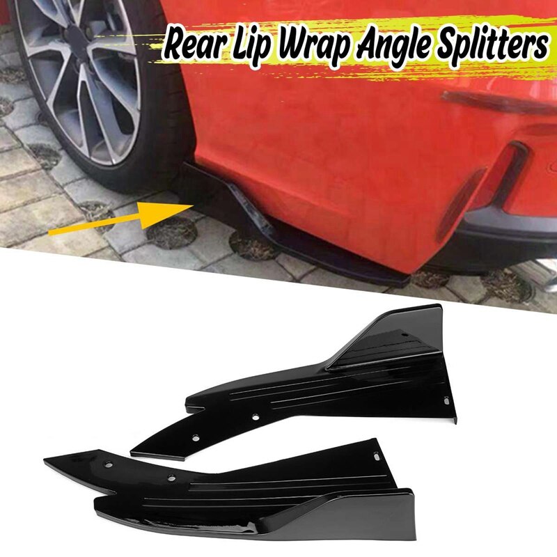 Auto ABS Bumper Diffuser Spoiler, Voor Peugeot 107 2004-2015 Universal Shark Fin Bumper Spoilers auto Achter Lip Spoiler Wing,A-Black-L Auto ABS Bumper Diffuser Spoiler, Voor Peugeot 107 2004-2015 Universal Shark Fin Bumper Spoilers auto Achter Lip Spoiler Wing,A-Black-L