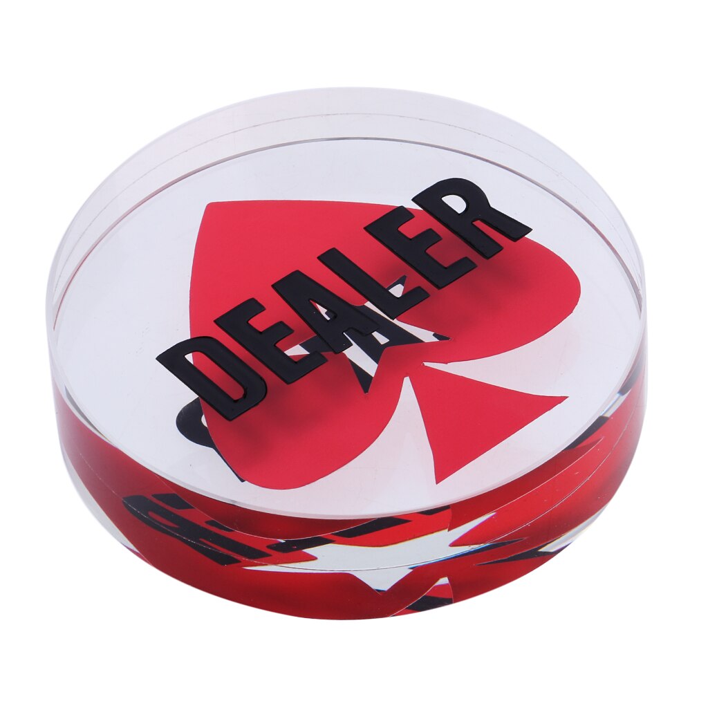 3 "kristall Dealer Button Chip Für Poker, Texas Hold'em, Glücksspiel Karte Spiele