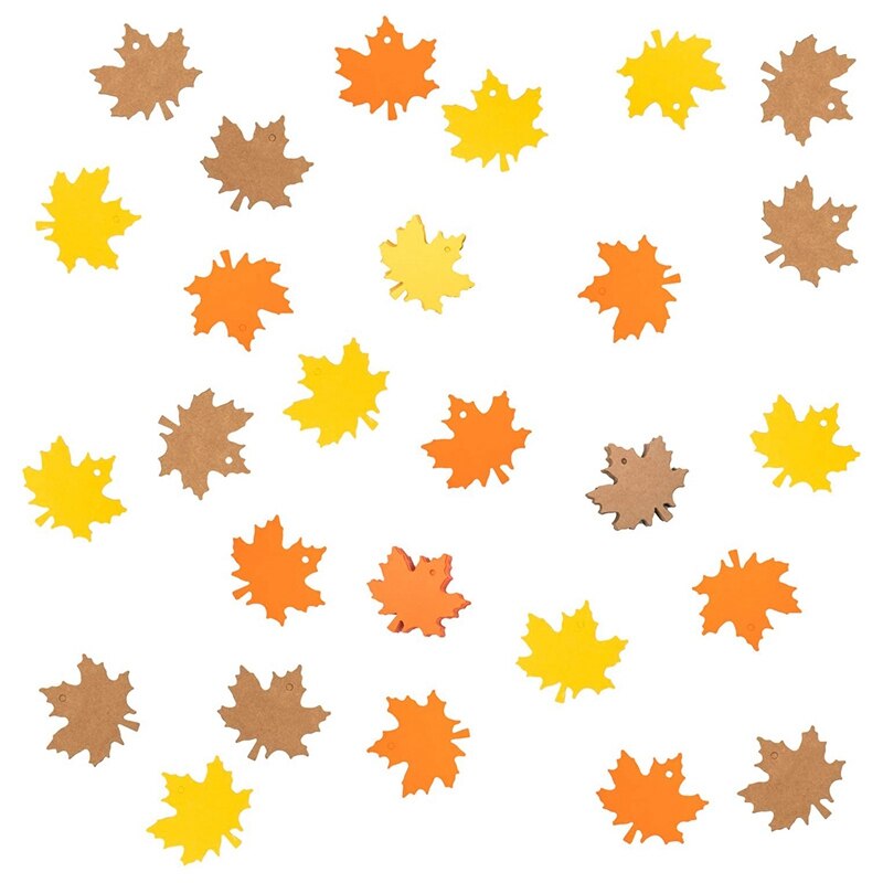 Étiquettes d'automne 150 pièces feuilles d'érable dragées en papier pour l'automne, Thanksgiving, mariage, artisanaux