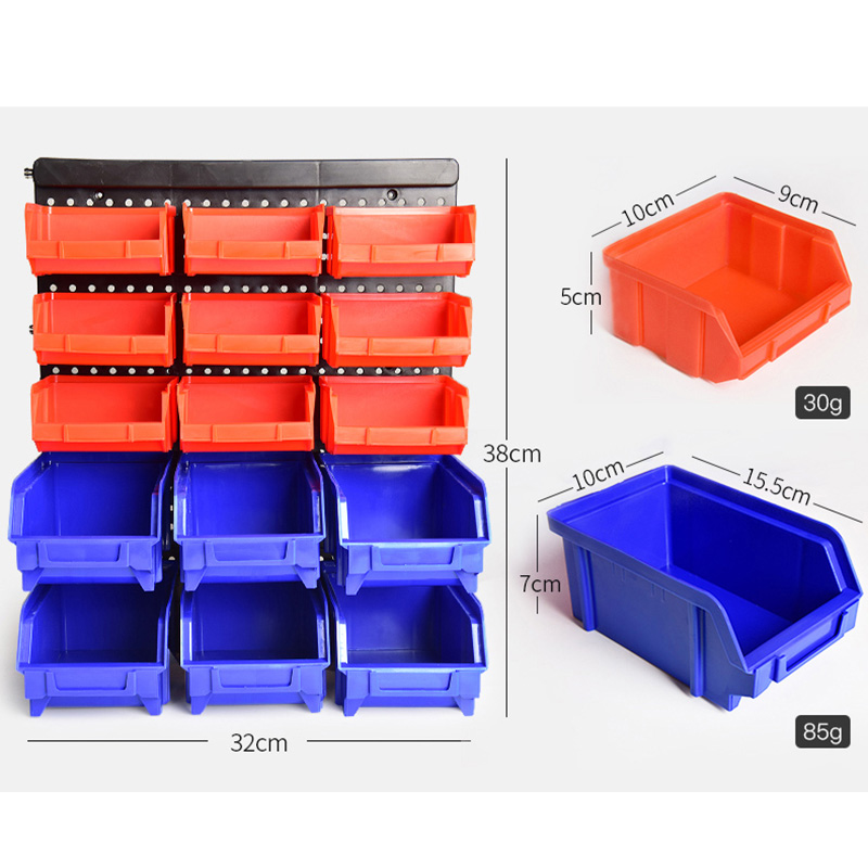 Wall-Mounted Storage Box Tool Parts Garage Unit Shelving Plastic Tool Case Hardware Screw Tool Organize Box ABS Bin Storage: Default Title