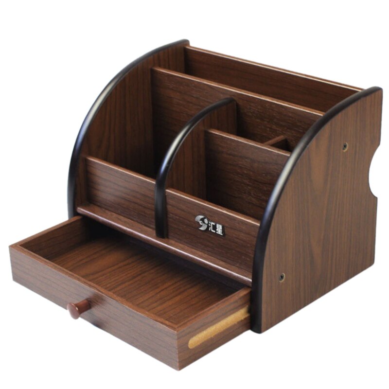 3-in-1 Pen Holder Bookends Drawer Desk Organizer Multiples Compartments for Organising Home Office Study Desk: 25