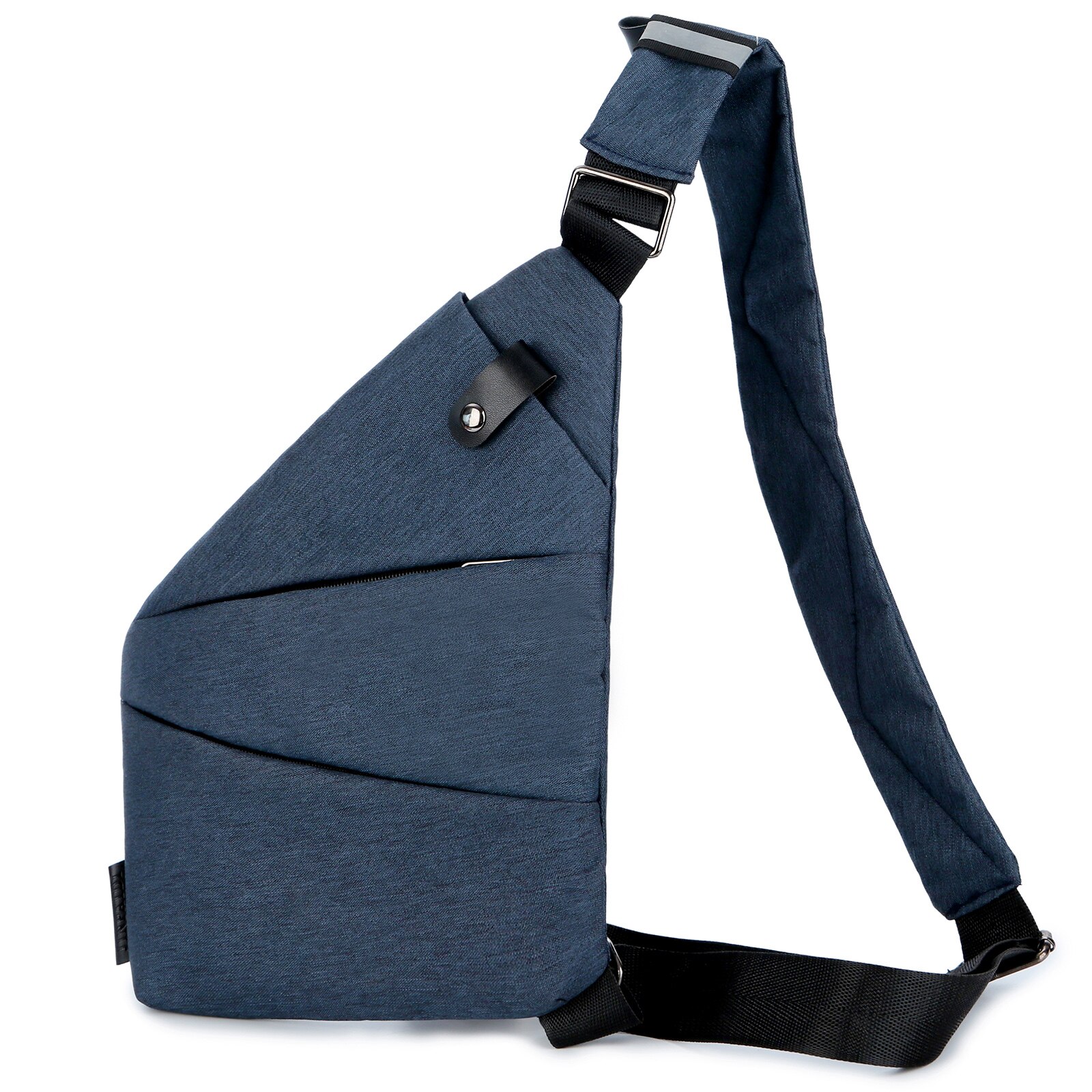 Lixada heren dames oxford heuptas schoudertas crossbody outdoor sport schoudertas borst dagelijks picknick canvas messenger bag bolsa: Blauw