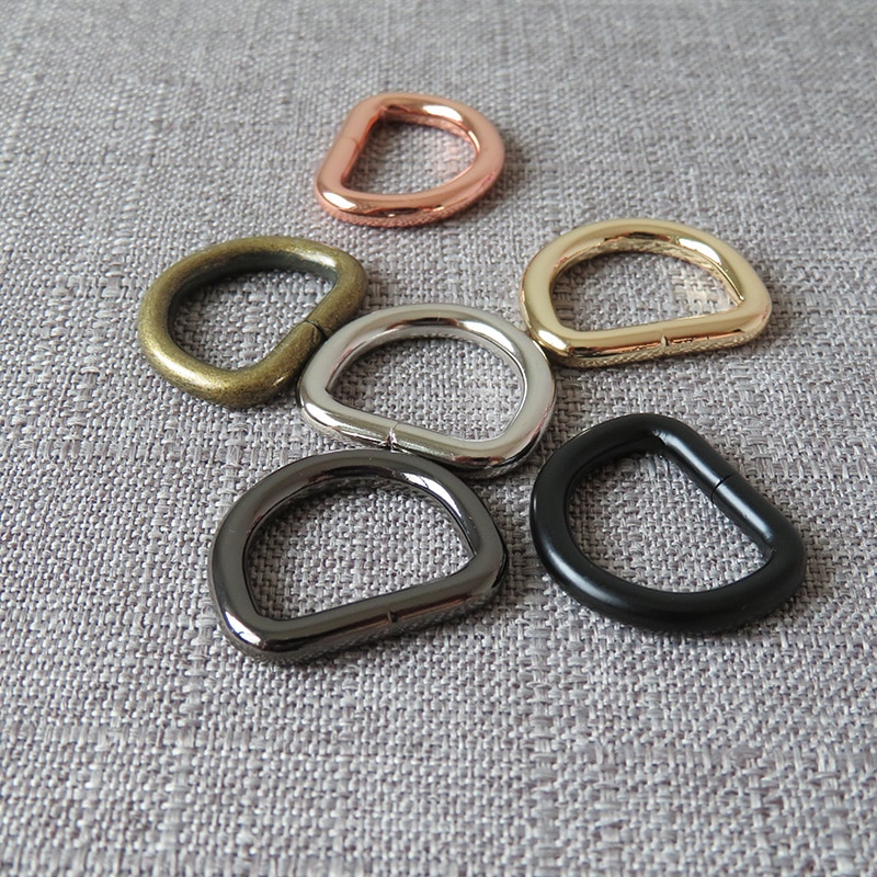 10 stuks 20mm metalen d-ring riemgesp tas kat hond halsband riem harnas naaiaccessoires tasriemen sterke hardware