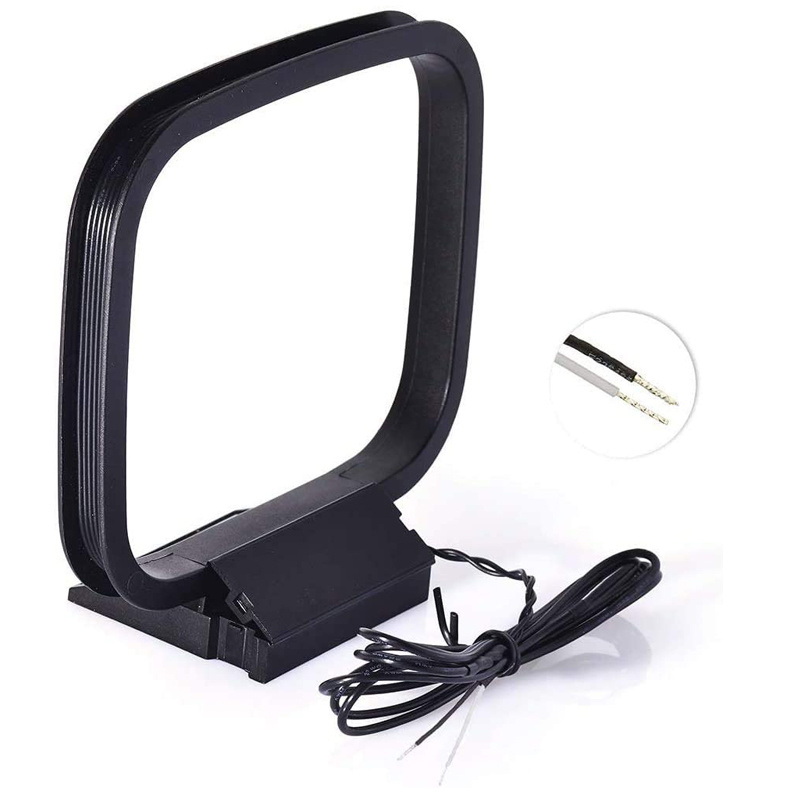 FM Dipole Antenna 75 Ohm Indoor FM Radio Antenna AM Loop Antenna for Indoor Bluetooth Home Stereo Receiver AV Audio: Dark Grey