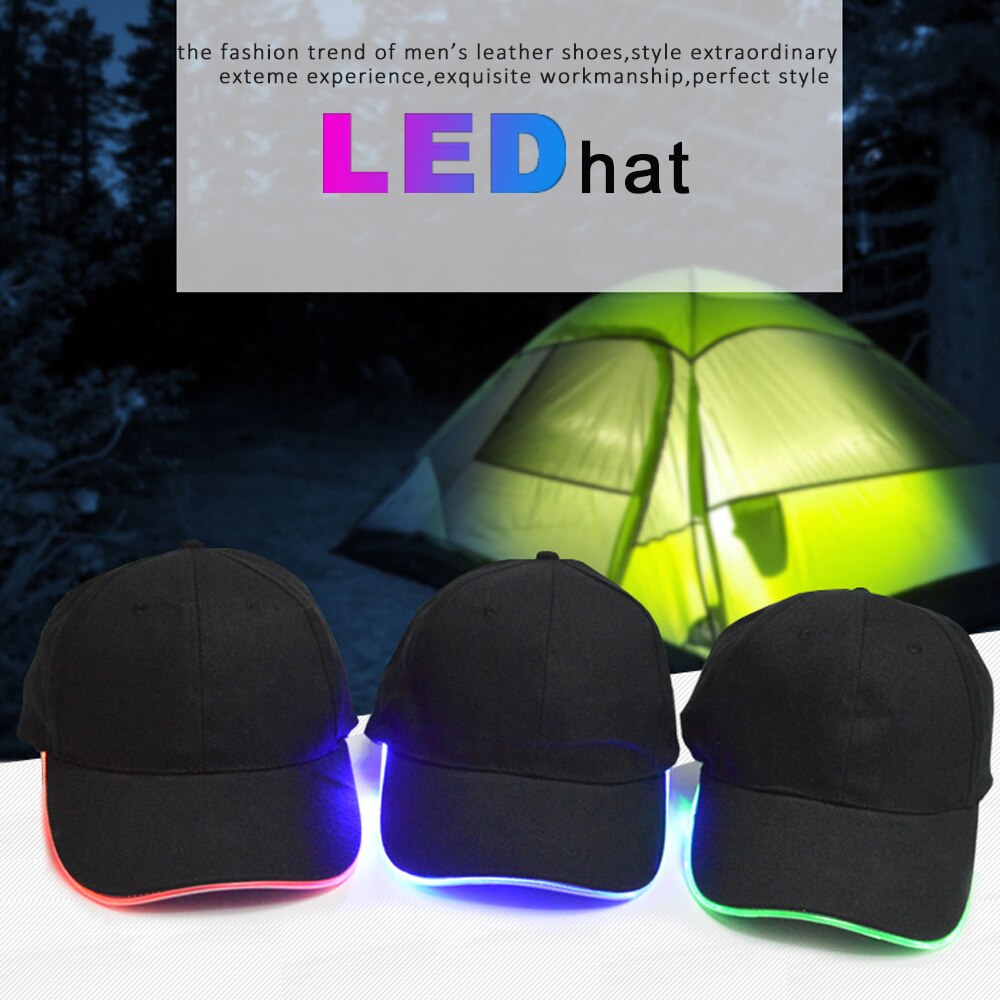 Casquette de Baseball unisexe, couleur unie, lumineuse, LED, fête de noël, tendance, pour femmes et hommes