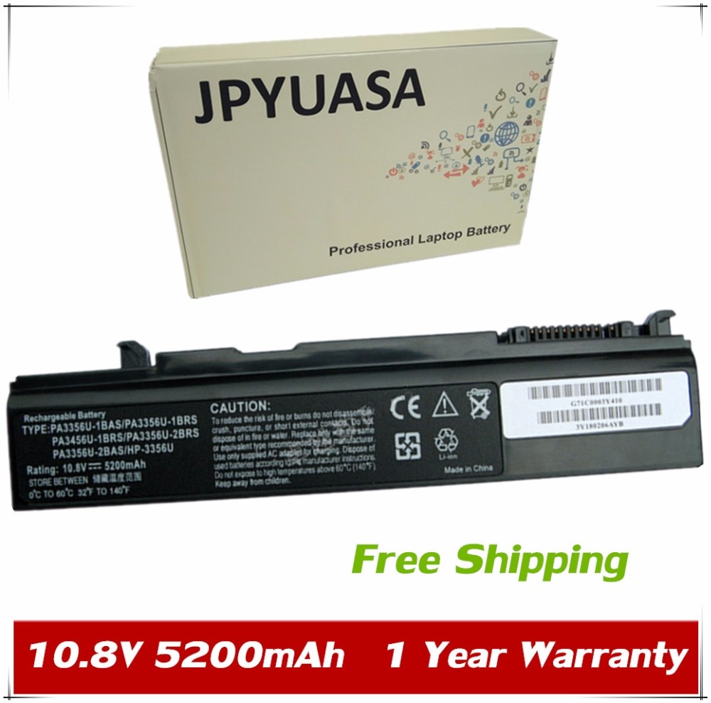 7XINbox 10.8V 5200mAh Battery PA3356U-1BRS PA3587U-1BRS PA3588U-1BRS For Toshiba Portrge M300 M500 S100 Tecra A2 A3 M2 M3M5 M6