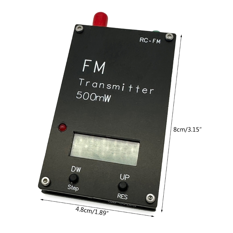 FM Transmitter 500mW 88-108MHz FM Transmitter Type C Port 320Transmitter Frequencies with Memory Function Stereo Input