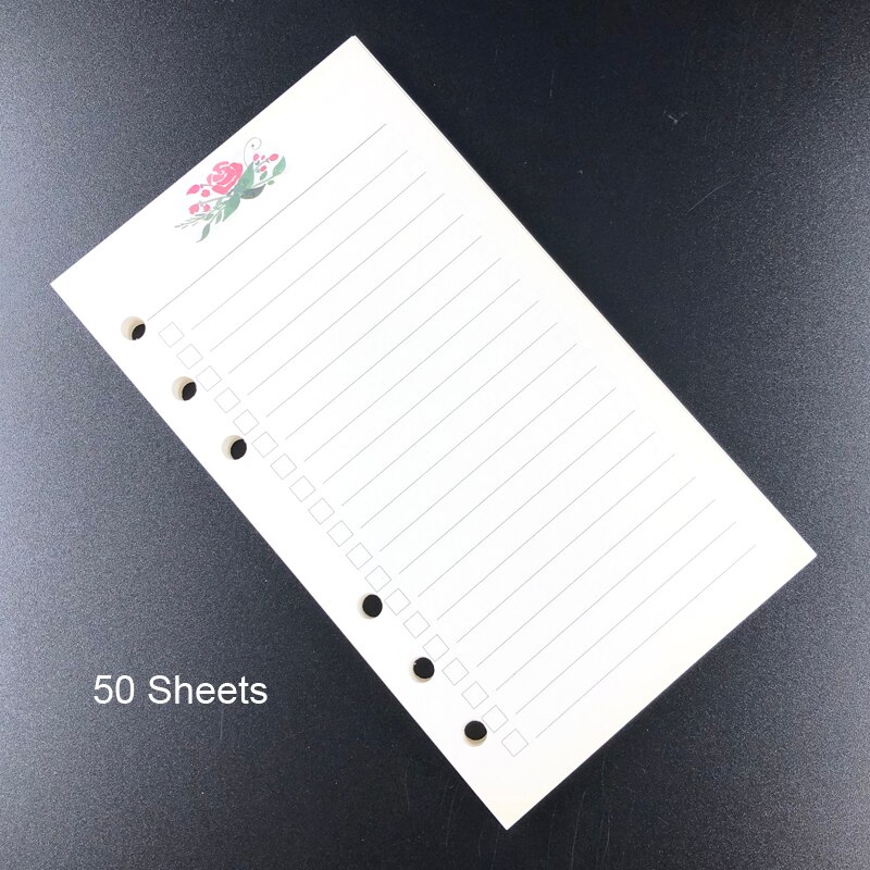 Lovedoki diario recambio A6A5 semanal mensual papel de relleno de planificador para Filofax Dokibook carpeta cuaderno de papelería escolar