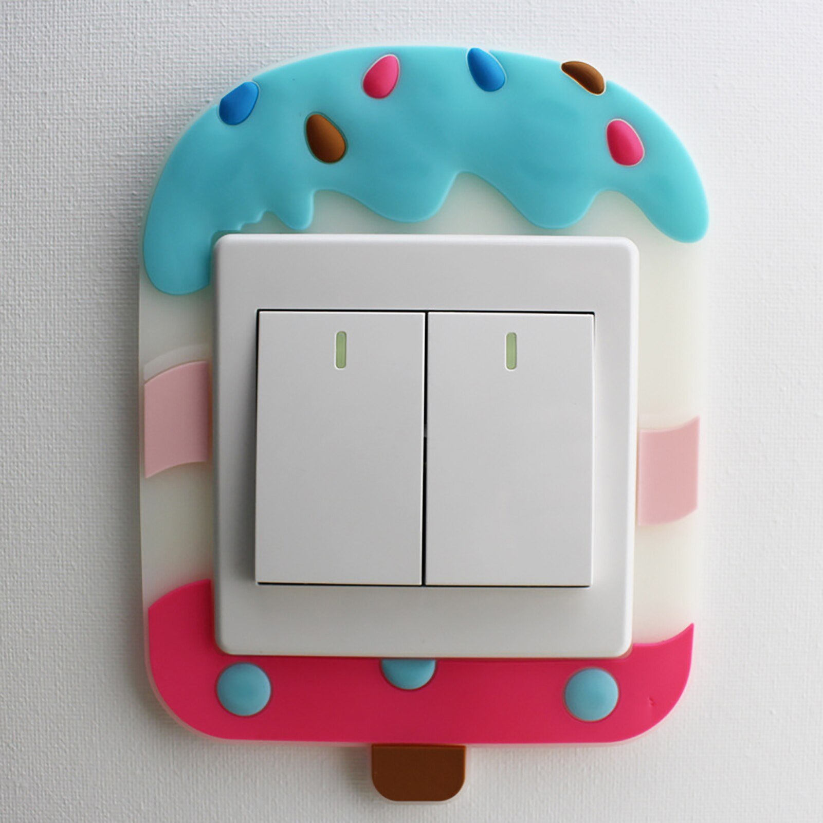 Cartoon Animal Switch Cover Decor 3D Wall Sticker Home Cartoon Soft Luminous Silicone Wall Switch Sticker Bedroom Socket Cover