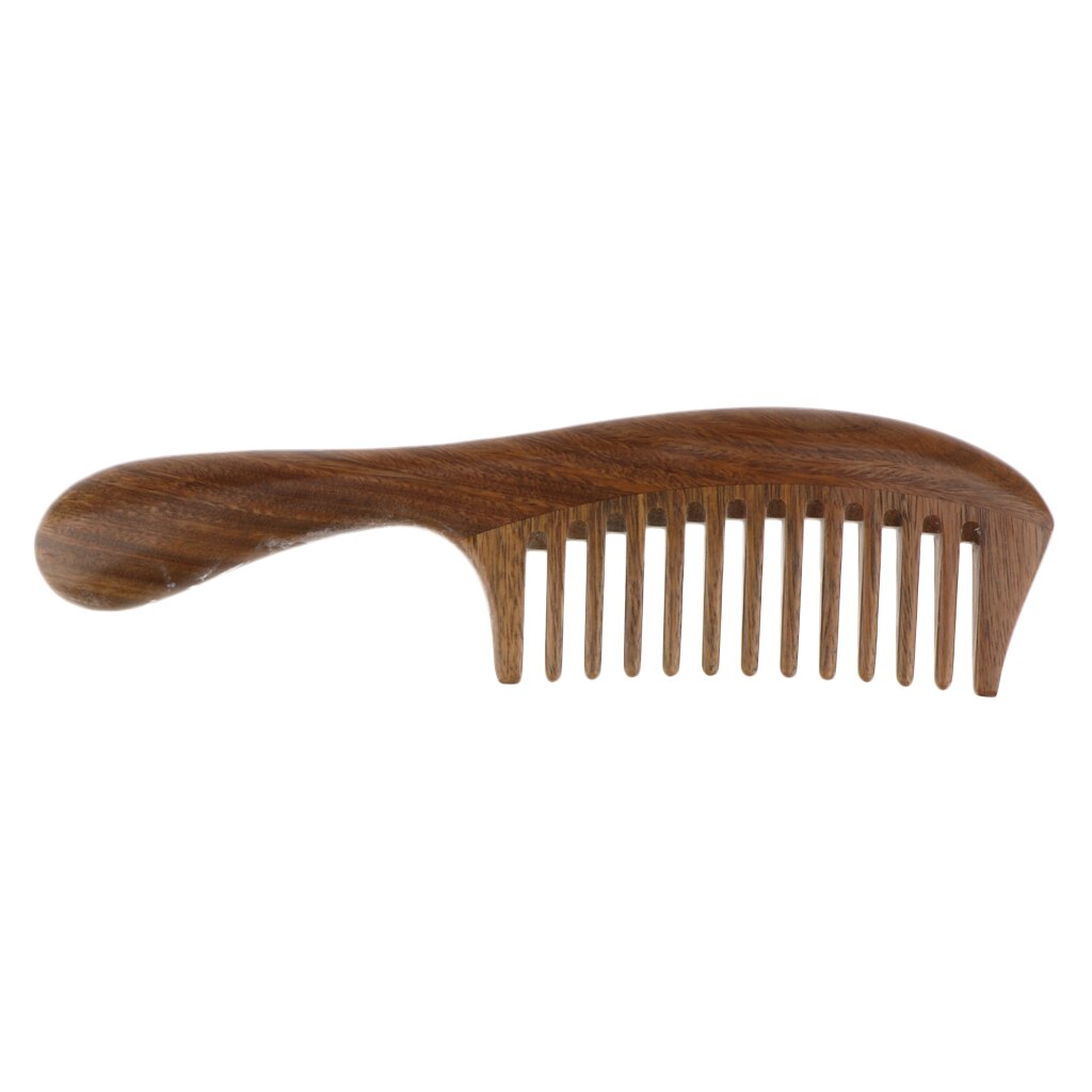 Sandalwood Scent Handmade Wooden Wide Tooth Vent Hair comb detangler brush -Anti Static