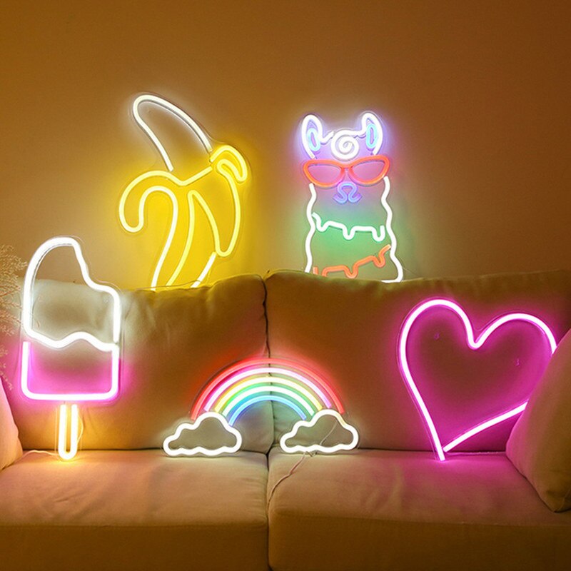 Rainbow Neon Sign Led Regenboog Licht Lamp Voor Bar Decor Regenboog Decor Neon Lamp Muur Decor Kerst Neon Lamp buis