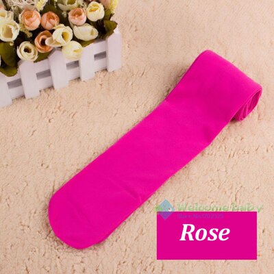 Lovely Candy color baby girl tights stocking for girls bebe newborns toddler infant ballet pantyhose solid velvet infantile 0-2Y: rose