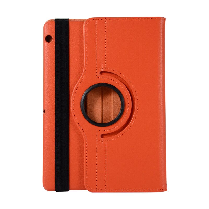 360 graders roterande fodral för huawei mediapad  t3 10 9.6 tum ags -w09/l09/l03 pu läderställ för surfplatta: Orange