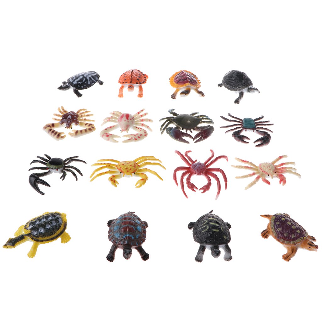 Set Of 16 PVC Marine Animal Tortoise Model Kids Science &amp; Nature Toy