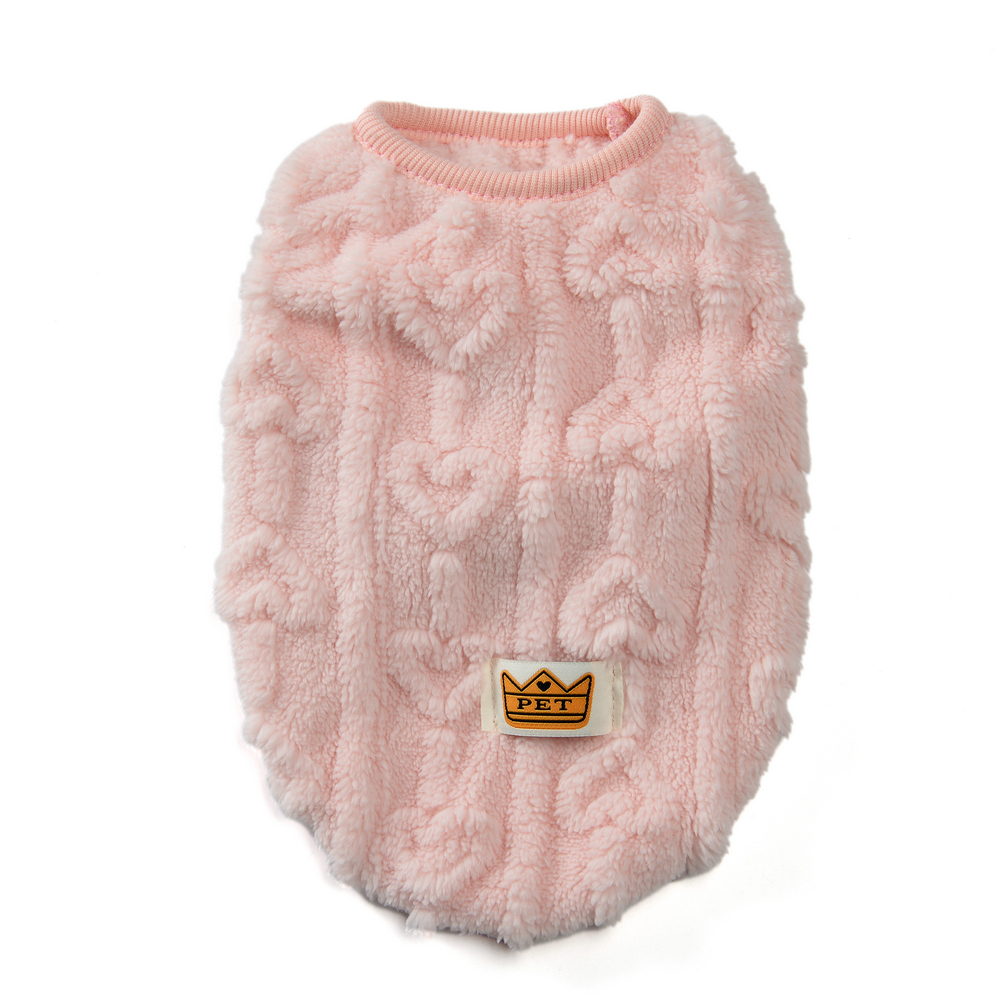 Herbst Winter Warme Haustier Katze Kleidung Weiche Gemütliche Vlies Kostüm Für Kleine Mittelgroße Hund Katzen Kätzchen Welpen Weste Mantel Haustier Mops Sweatshirts: L / Rosa